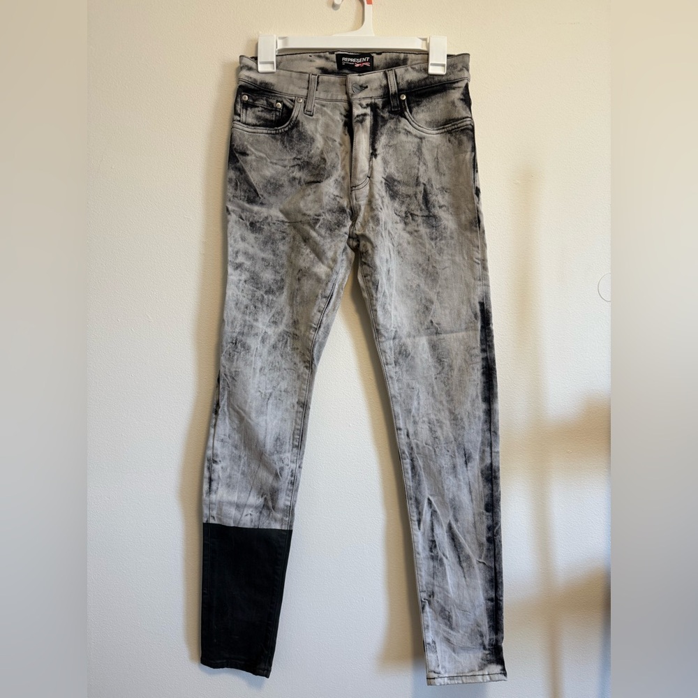 Represent Acid Washed Skinny Jeans Size 30
